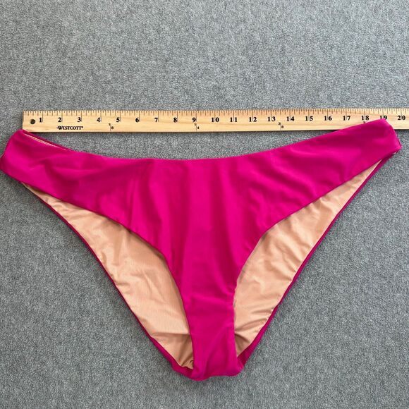 J.Crew Women's Curved Waist Cheeky Bikini Bottom Women's 2X Pink BC125 - Picture 4 of 8